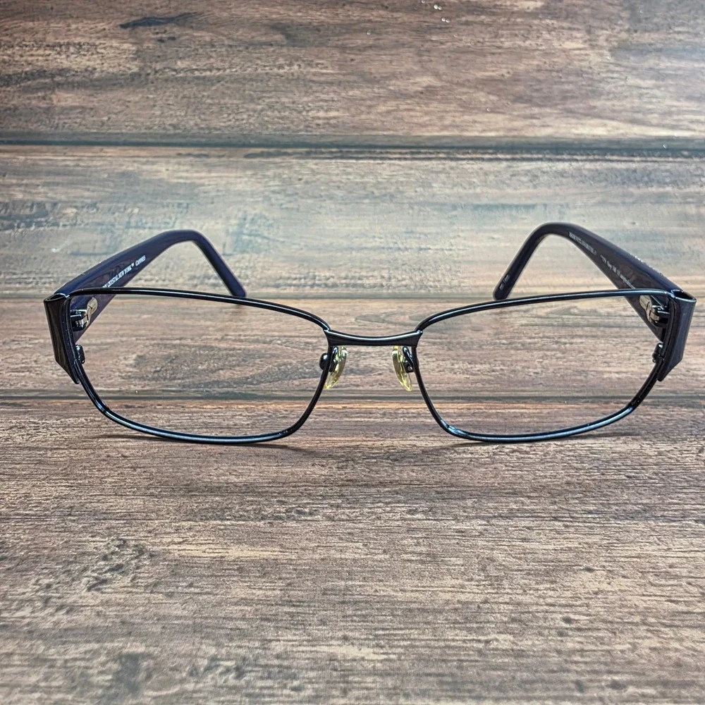 Jimmy Crystal New York Cannes Navy Blue Swarovski Crystal Eyeglass Frames 140